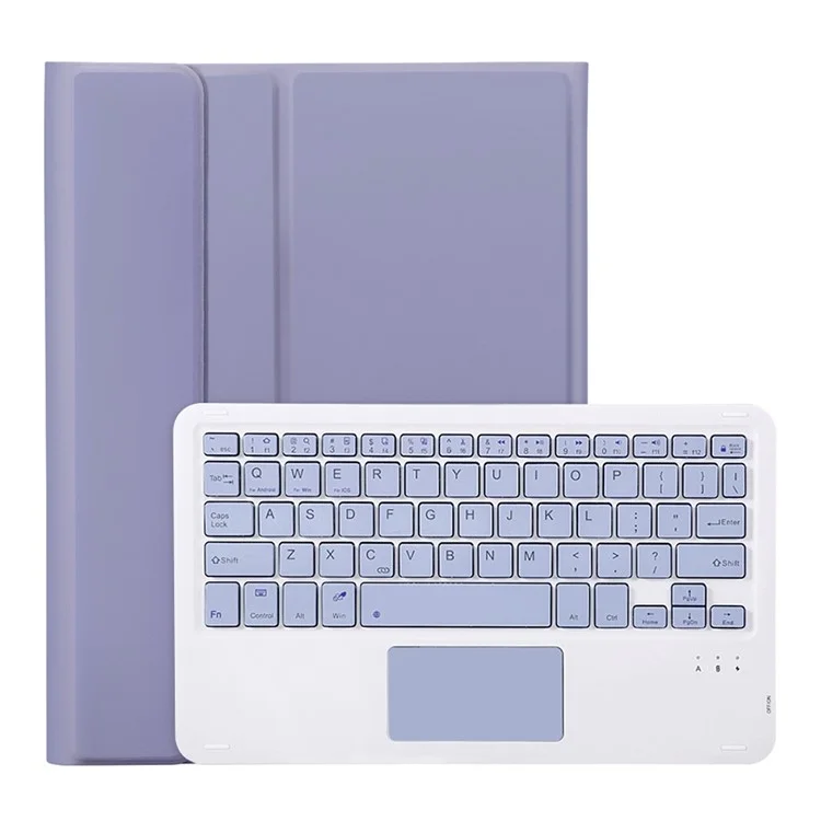 A10B-A Pour Ipad 10.9 (2022) Pen Conception de Slot Cuir + TPU Tablette de Protection Couvercle Avec Clavier Bluetooth Tactile - Violet