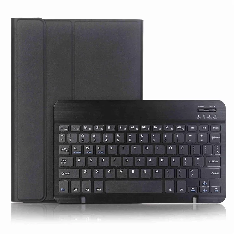 A10B pour iPad 10.9 (2022) Conception avec fente pour stylet, support pliable en cuir et TPU, housse de protection pour tablette avec clavier Bluetooth - Noir