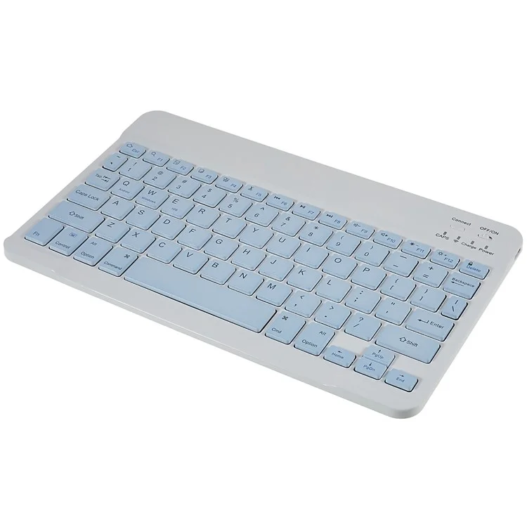 SK-T870 For Samsung Galaxy Tab S7 / S8 11-inch T870 / X700 / T875 Ultra-Thin Leather Tablet Stand Case with Detachable Bluetooth-compatible Keyboard - Baby Blue