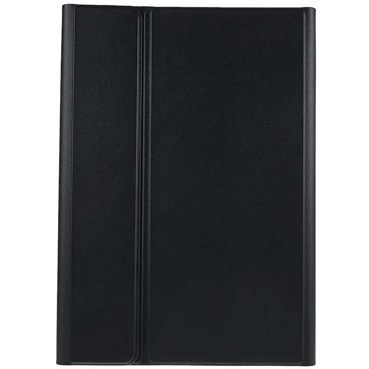 For Samsung Galaxy Tab S7+ (T970 / S7FE T730 T733) / S8+ Bluetooth-compatible Keyboard Case with PU Leather Cover Wireless Keyboard Protective Case - Black