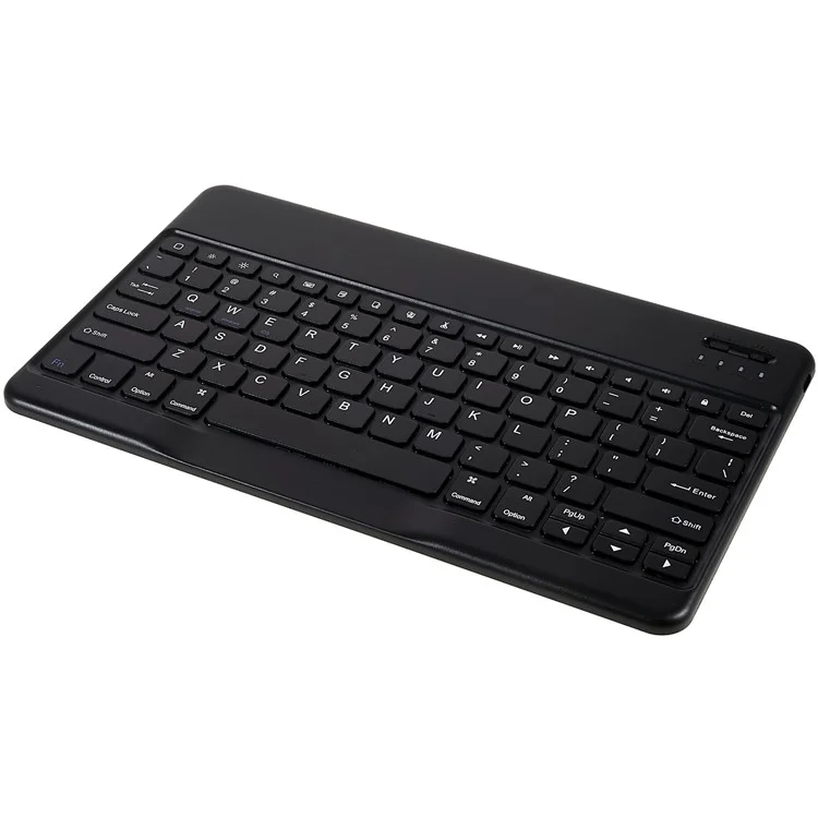 For Samsung Galaxy Tab S7+ (T970 / S7FE T730 T733) / S8+ Bluetooth-compatible Keyboard Case with PU Leather Cover Wireless Keyboard Protective Case - Black