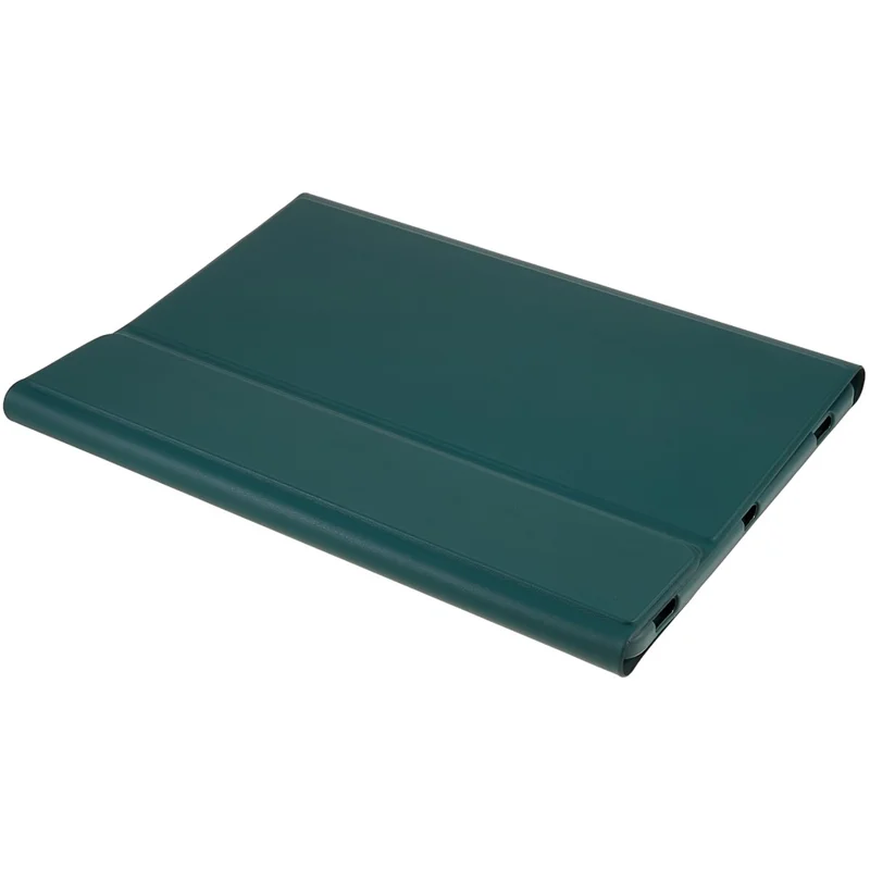 For Samsung Galaxy Tab S7+ (T970 / S7FE T730 T733) / S8+ Bluetooth-compatible Keyboard Case with PU Leather Cover Wireless Keyboard Protective Case - Green