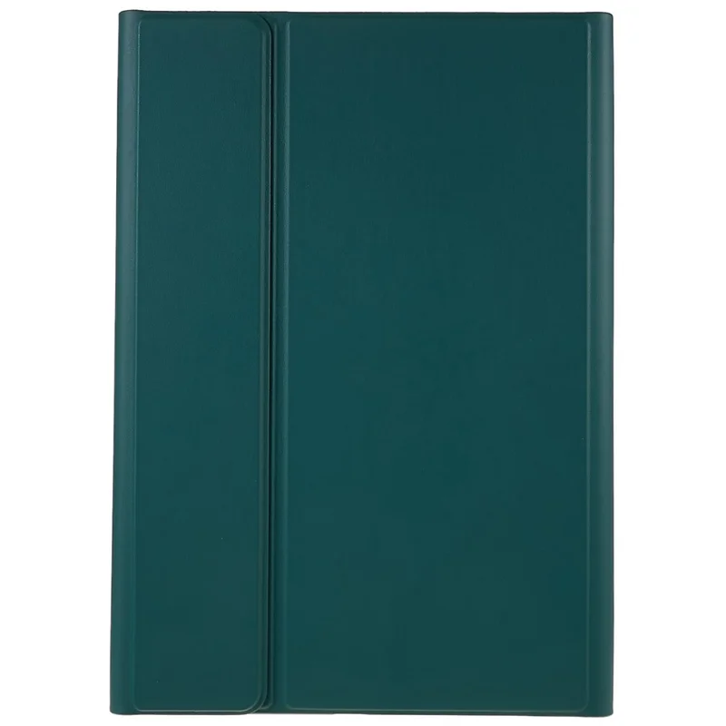 For Samsung Galaxy Tab S7+ (T970 / S7FE T730 T733) / S8+ Bluetooth-compatible Keyboard Case with PU Leather Cover Wireless Keyboard Protective Case - Green