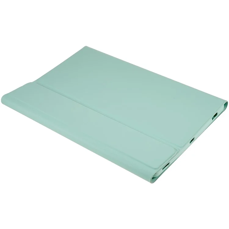 Para Samsung Galaxy Tab S7+(t970 / S7FE T730 T733) / Case de Teclado S8+ Bluetooth Con Caja de Protección de Teclado Inalámbrico de Cubierta de Cuero PU - Menta Verde