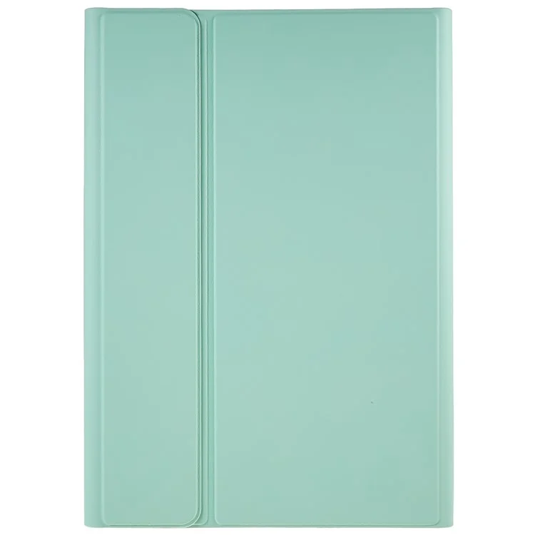 Para Samsung Galaxy Tab S7+(t970 / S7FE T730 T733) / Case de Teclado S8+ Bluetooth Con Caja de Protección de Teclado Inalámbrico de Cubierta de Cuero PU - Menta Verde