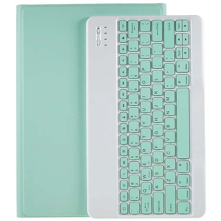 Para Samsung Galaxy Tab S7+(t970 / S7FE T730 T733) / Case de Teclado S8+ Bluetooth Con Caja de Protección de Teclado Inalámbrico de Cubierta de Cuero PU - Menta Verde