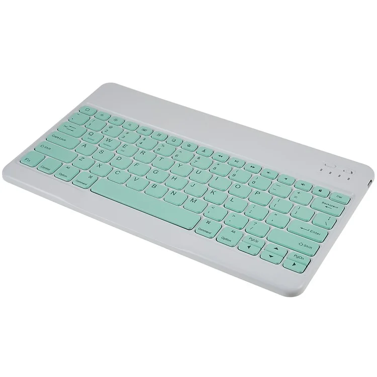 Para Samsung Galaxy Tab S7+(t970 / S7FE T730 T733) / Case de Teclado S8+ Bluetooth Con Caja de Protección de Teclado Inalámbrico de Cubierta de Cuero PU - Menta Verde