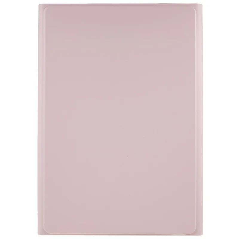 Funda con teclado inalámbrico compatible con Bluetooth para Samsung Galaxy Tab S7+ (T970 / S7FE T730 T733) / S8+, carcasa de cuero PU, funda protectora - Rosa