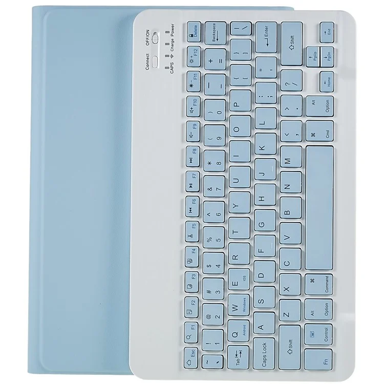 SK-T500 Para Samsung Galaxy Tab A7 10.4 (2020) / (2022) T500 / T505 Funda de Teclado Bluetooth con Soporte de Cuero PU - Azul Bebé