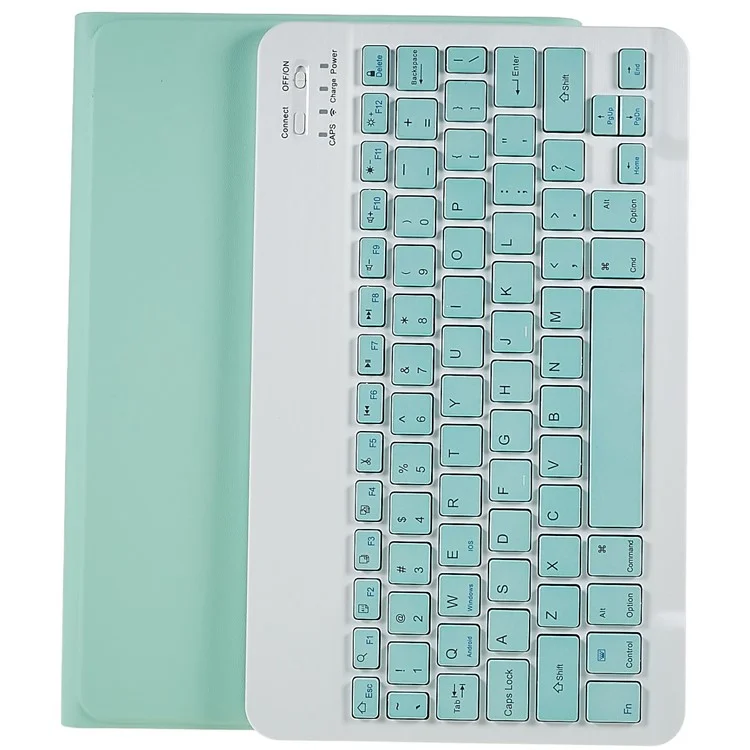 SK-T500 Pour Samsung Galaxy Tab A7 10.4 (2020) T500 / T505 PU en Cuir Stand Comprimé Couvercle de Protection Avec Clavier Bluetooth Détachable - Menthe Verte
