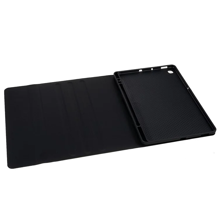 SK-T500 For Samsung Galaxy Tab A7 10.4 (2020) / (2022) T500 / T505 Keyboard Protective Tablet Case PU Leather Folio Stand Cover - Black
