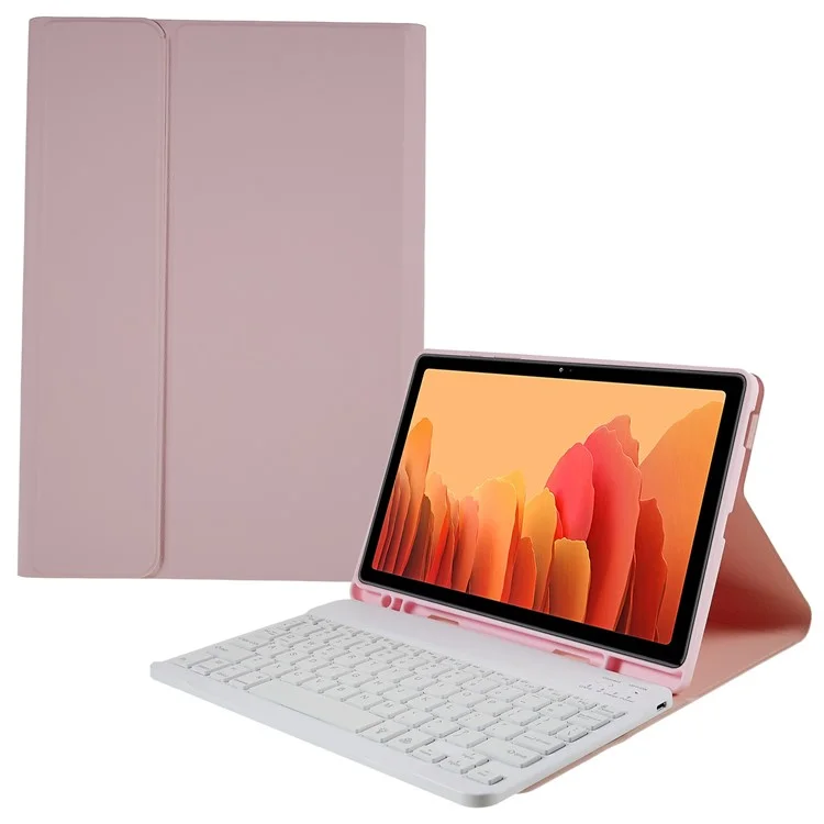 SK-T500 Pour Samsung Galaxy Tab A7 10.4 (2020) T500 / T505 Rétroloré de Caravale de Clavier Pour Tablette de Protection PU en Cuir en Cuir Stand Anti-rayon de Couverture - Rose
