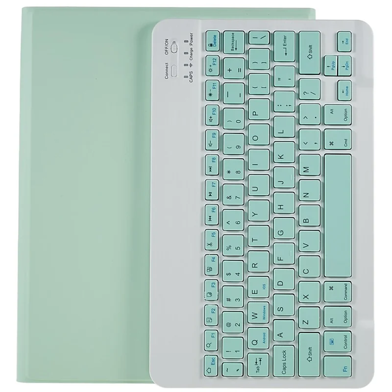 SK-1099 For iPad (2025) / 10.9 (2022) PU Leather Tablet Stand Cover with Bluetooth-Compatible Keyboard - Green
