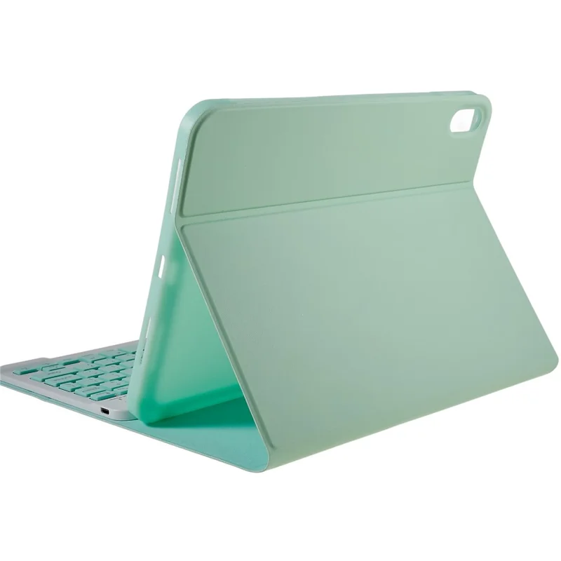SK-1099 For iPad (2025) / 10.9 (2022) PU Leather Tablet Stand Cover with Bluetooth-Compatible Keyboard - Green