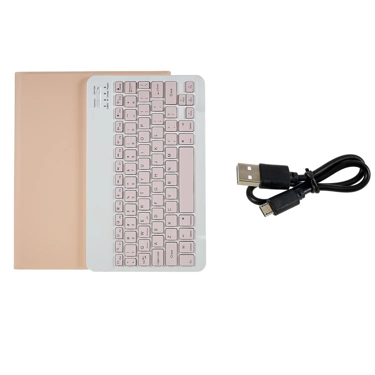 sk-1109 für ipad pro 11-zoll (2018) /(2020) /(2021) /(2022) / ipad air (2020) /(2022) wlan -tastaturhülle mit pu leder folio flip cover bluetooth -tastaturhülle - rosa
