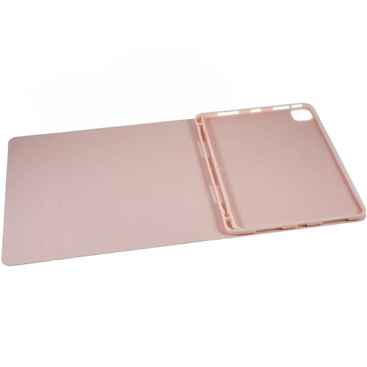 sk-1109 für ipad pro 11-zoll (2018) /(2020) /(2021) /(2022) / ipad air (2020) /(2022) wlan -tastaturhülle mit pu leder folio flip cover bluetooth -tastaturhülle - rosa