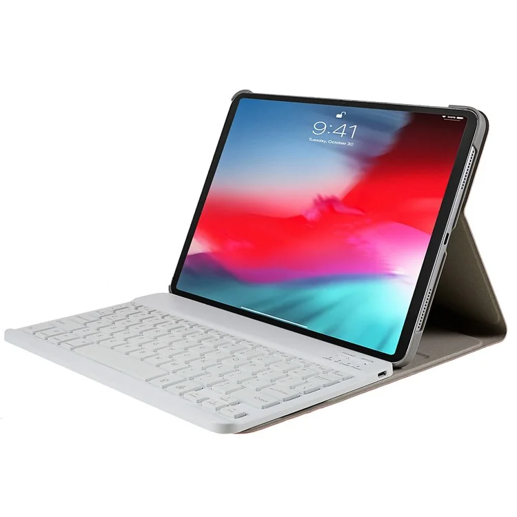SK-1101 Per Ipad Pro 11 Pollici (2018) / Ipad Air (2020) /(2022) Custodia Per Tastiera Texture di Stoffa PU Coperchio Smart Coperchi - Rosa