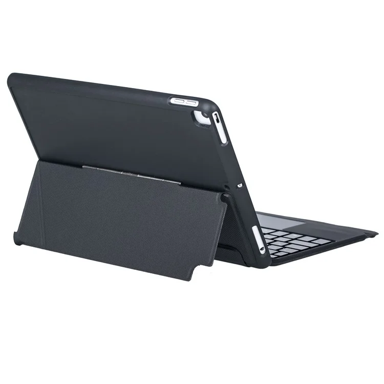 T102-AS for iPad 10.2 (2021) / (2019) / (2020) / iPad Air 10.5 inch (2019) / iPad Pro 10.5-inch (2017) Detachable Bluetooth-compatible Backlit Touchpad Keyboard Leather Case Pen Holder Kickstand Cover