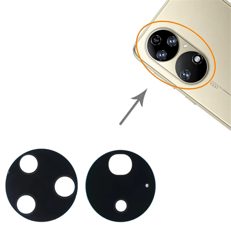 For Huawei P50 Pro 4G Rear Back Camera Lens Cover Replacement Part (without Logo)