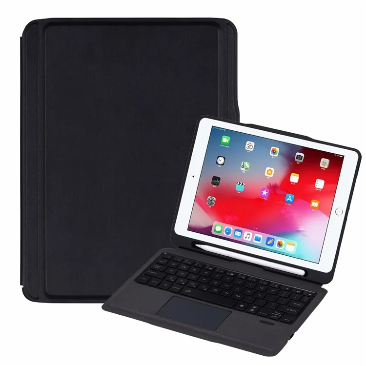 T206D For iPad Air 10.5 inch (2019) / iPad Pro 10.5-inch (2017)  /  iPad 10.2 (2021) / (2019) / (2020) Detachable Bluetooth-compatible Keyboard + Shockproof Case, 7-Color Backlit Wireless Keyboard Case