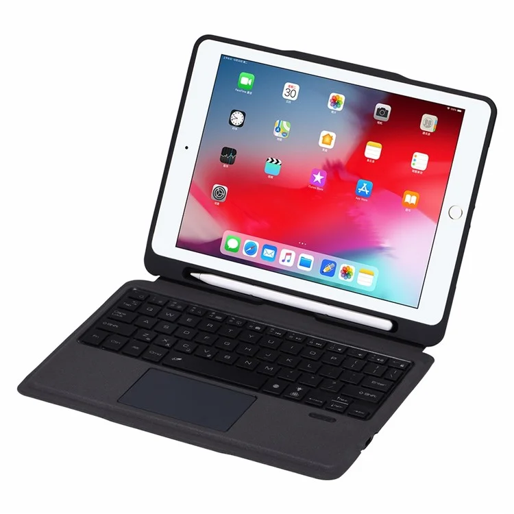 T206D For iPad Air 10.5 inch (2019) / iPad Pro 10.5-inch (2017)  /  iPad 10.2 (2021) / (2019) / (2020) Detachable Bluetooth-compatible Keyboard + Shockproof Case, 7-Color Backlit Wireless Keyboard Case