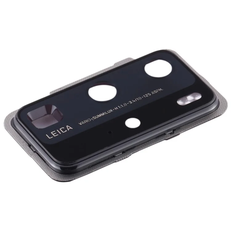 Pour Huawei P40 Pro Couvercle de support d'objectif de caméra arrière OEM avec partie en verre (sans logo) - Noir