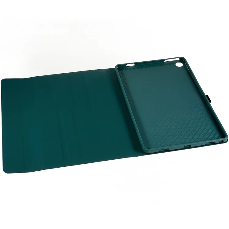 Pour Lenovo Tab M10 Plus (Gen 3) PU en Cuir Amortisseur de Tablette de Tablette de Tablette Anti-rayures Avec Clavier Bluetooth - Vert de Minuit