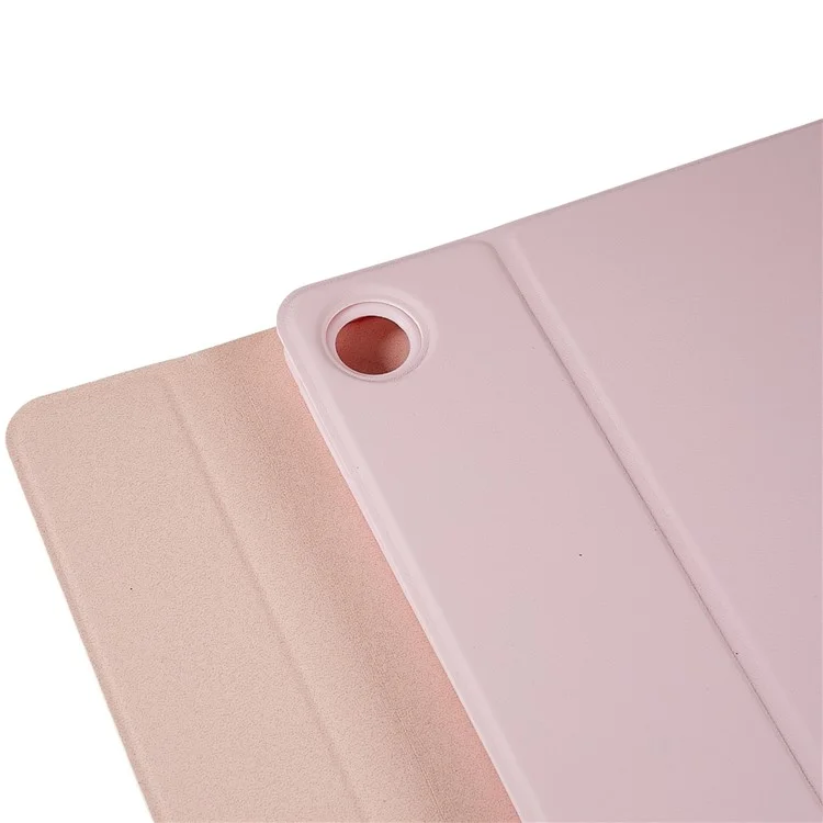For Lenovo Tab M10 Plus (3rd Gen) / Xiaoxin Pad 2022 10.6 inch PU Leather Shockproof Tablet Case Stand Anti-scratch Cover with Bluetooth-compatible Keyboard - Pink