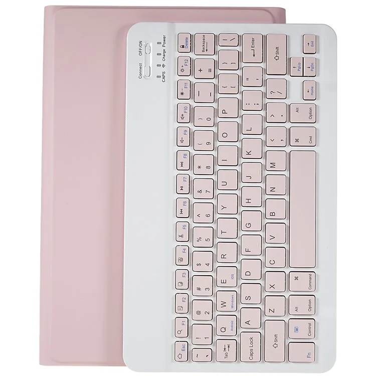 For Lenovo Tab M10 Plus (3rd Gen) / Xiaoxin Pad 2022 10.6 inch PU Leather Shockproof Tablet Case Stand Anti-scratch Cover with Bluetooth-compatible Keyboard - Pink