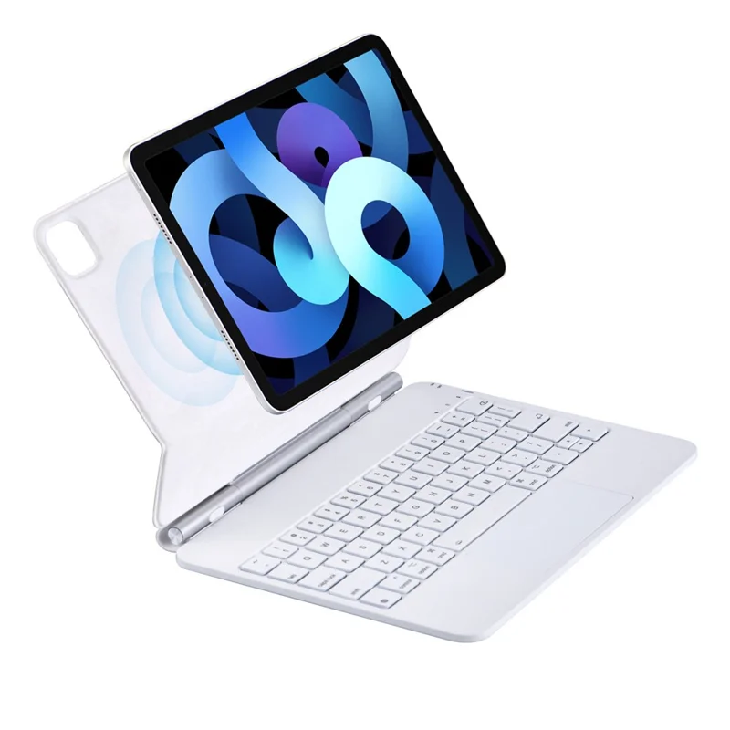 X7 For iPad Air 11 (2026) / (2025) / (2024) / Air (2020) (2022) / Pro 11 (2018) / (2020) / (2021) / (2022) Bluetooth-Compatible Keyboard Case - White