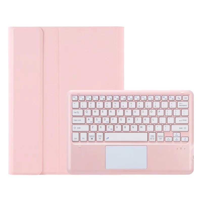 AHV8-A For Honor Pad V8 Pro 12.1-inch Slim Combo Case with Detachable Bluetooth-compatible Keyboard, Multi-Touch Trackpad PU Leather+TPU Stand Cover - Pink