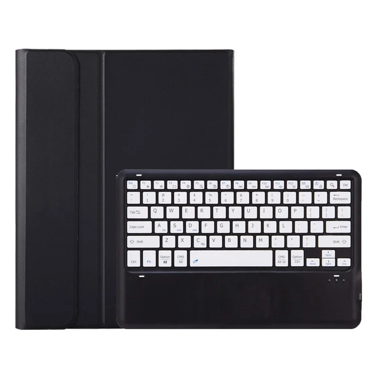 Funda para tablet AHV8 For Honor Pad V8 Pro de 12.1 pulgadas con teclado Bluetooth desmontable de piel de PU + funda protectora de TPU - Negro / Blanco