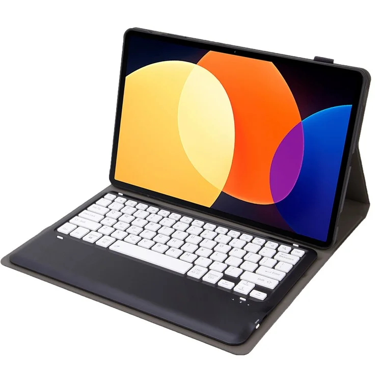Funda para tablet AHV8 For Honor Pad V8 Pro de 12.1 pulgadas con teclado Bluetooth desmontable de piel de PU + funda protectora de TPU - Negro / Blanco
