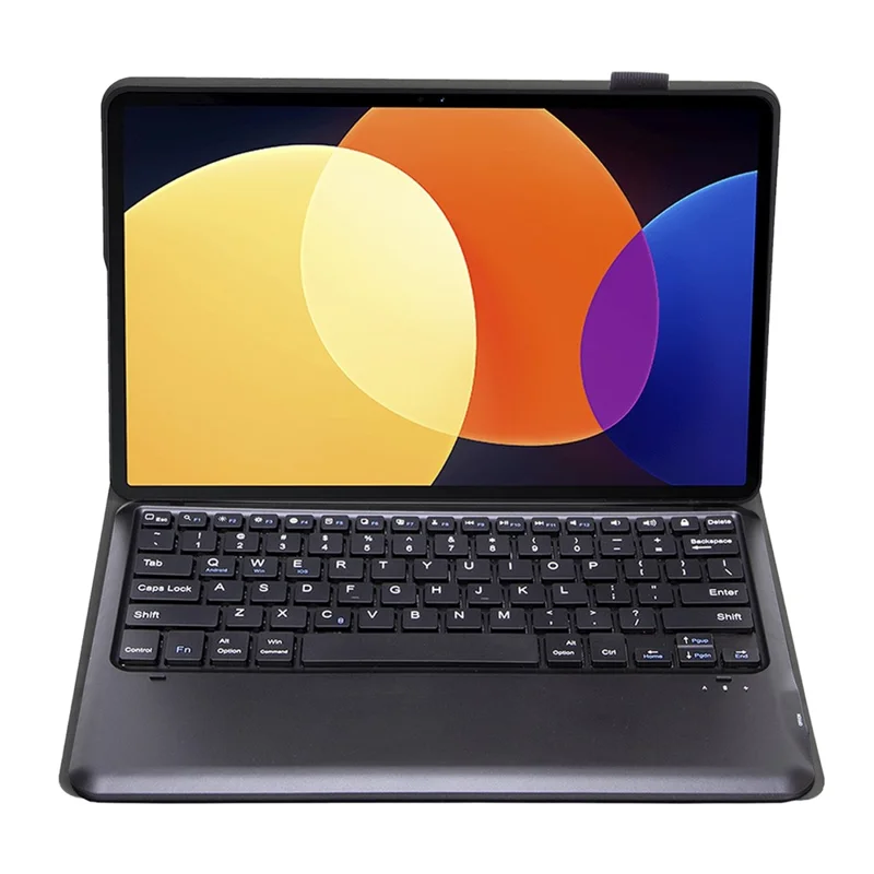 AHV8 For Honor Pad V8 Pro 12.1-inch Tablet Case with Detachable Bluetooth-compatible Keyboard PU Leather + TPU Protective Cover - Black