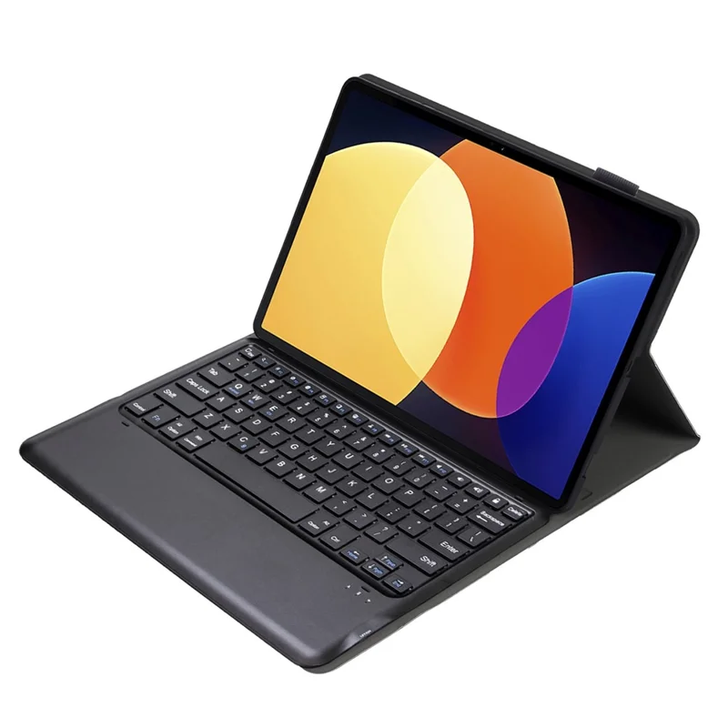 AHV8 For Honor Pad V8 Pro 12.1-inch Tablet Case with Detachable Bluetooth-compatible Keyboard PU Leather + TPU Protective Cover - Black