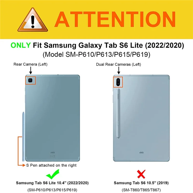 For Samsung Galaxy Tab S6 Lite (2024) / S6 Lite (2022) / S6 Lite (2020) (P610 / P615 / P613 / P619) PU Leather Case with Bluetooth-compatible Keyboard - Black