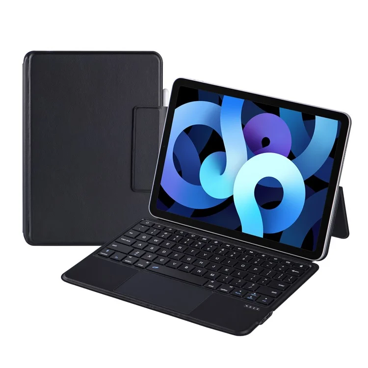 3125-6 For iPad Air (2020) / (2022) / Pro 11 (2022) / (2021) / (2020) / (2018) Bluetooth-Compatible Keyboard Case - Black