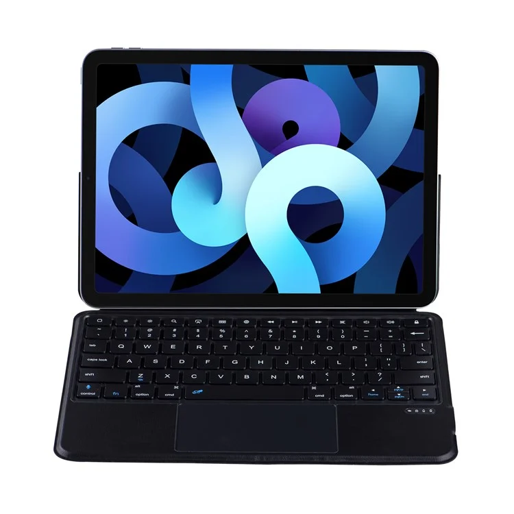 3125-6 For iPad Air (2020) / (2022) / Pro 11 (2022) / (2021) / (2020) / (2018) Bluetooth-Compatible Keyboard Case - Black