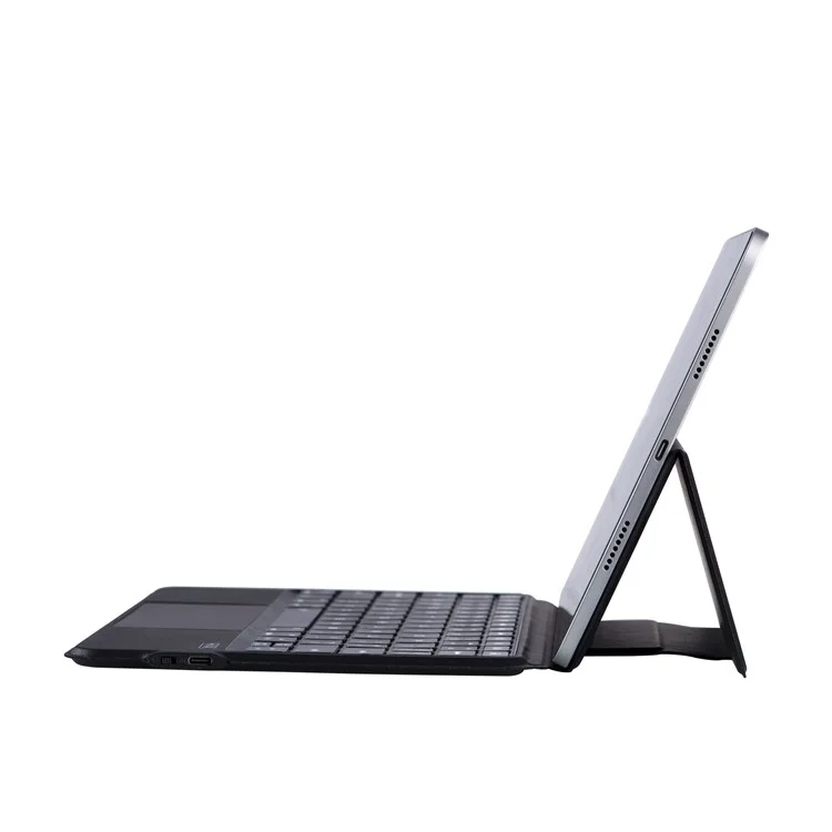 3125-6 For iPad Air (2020) / (2022) / Pro 11 (2022) / (2021) / (2020) / (2018) Bluetooth-Compatible Keyboard Case - Black