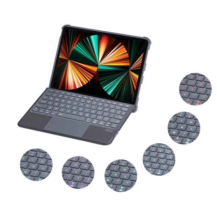 5507D For iPad Pro 11 (2022) / (2021) / (2020) / Air (2022) / (2020) Bluetooth-Compatible Keyboard Case with Backlit