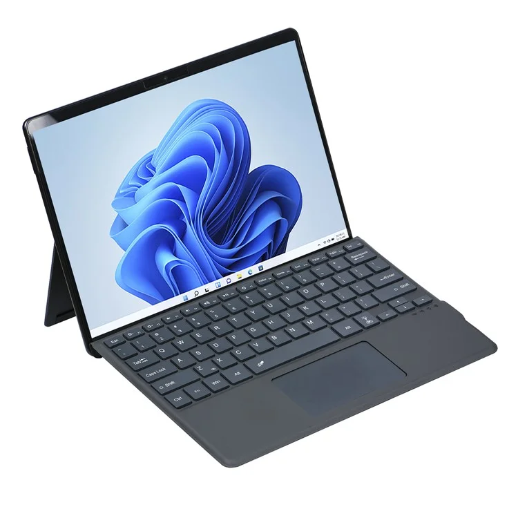 2089D For Microsoft Surface Pro 8 / 9 / X Bluetooth-compatible Keyboard Case with Touchpad, Pencil Holder, Wireless Keyboard