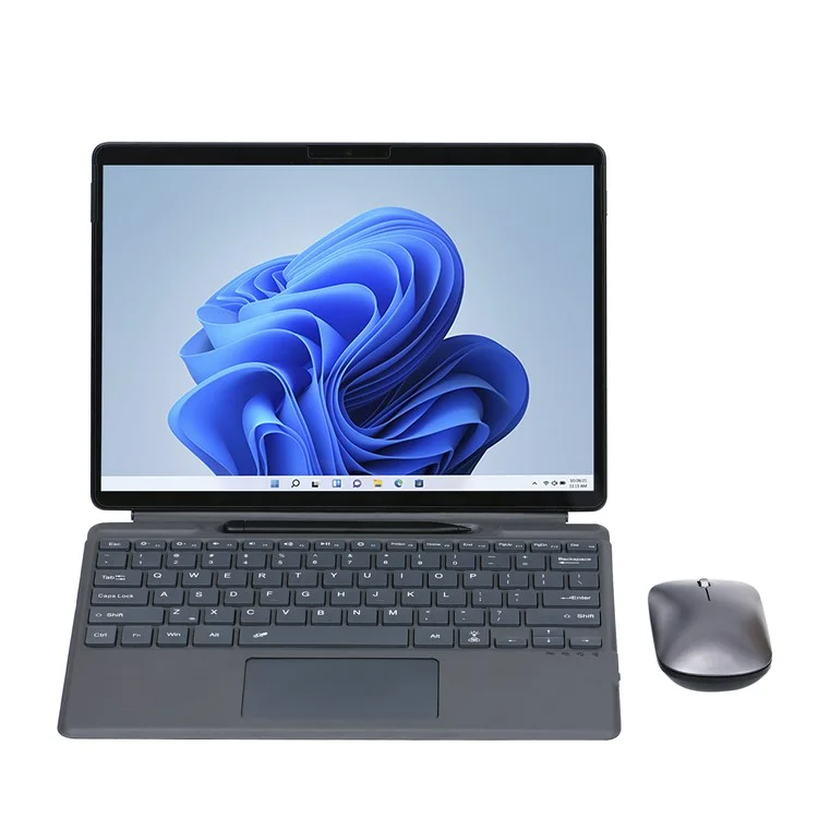 2089D For Microsoft Surface Pro 8 / 9 / X Bluetooth-compatible Keyboard Case with Touchpad, Pencil Holder, Wireless Keyboard