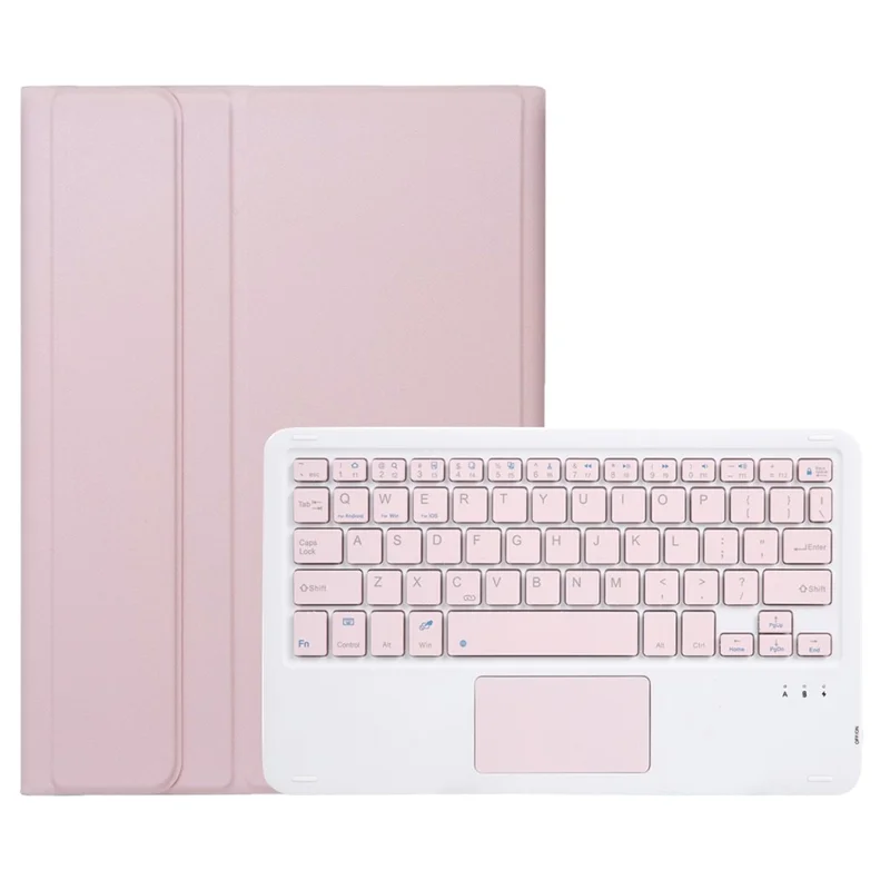 OP13-A til Oppo Pad 2 tablettilfælde med aftagelig Bluetooth-kompatibel tastatur touchpad læderstøtte dæksel - Pink