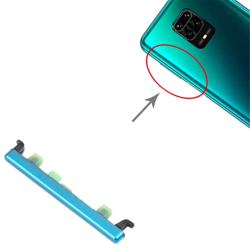For Xiaomi Redmi Note 9S 4G / Note 9 Pro Max / Note 9 Pro(India) Volume Side Button Replacement Part (without Logo) - Green