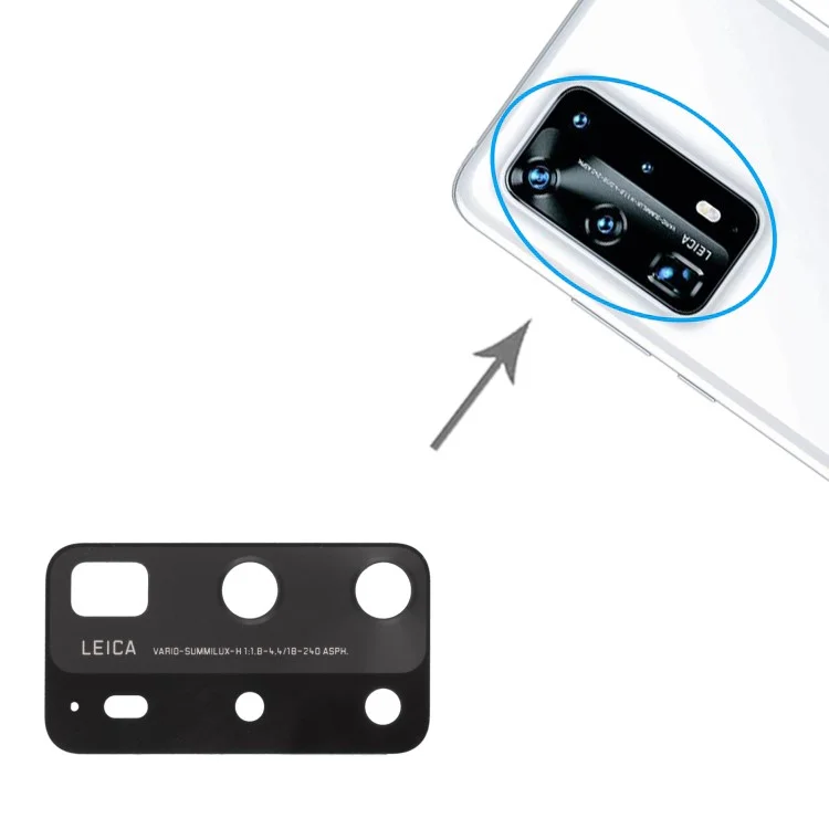Pour Huawei P40 Pro+ Téléphone Remplacement de la lentille de l'appareil photo arrière Pièce de rechange (sans logo)
