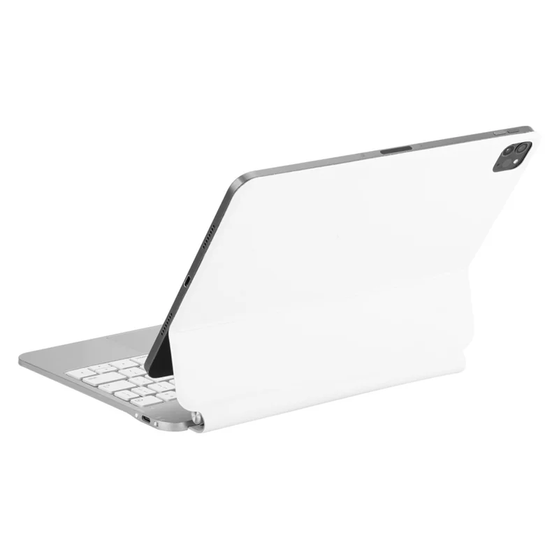 X7 Bluetooth-Compatible Keyboard for iPad Air 11 (2025) / (2024) / Air (2022) / (2020) / Pro 11 (2022) / (2021) / (2020) / (2018) Leather Case - Silver