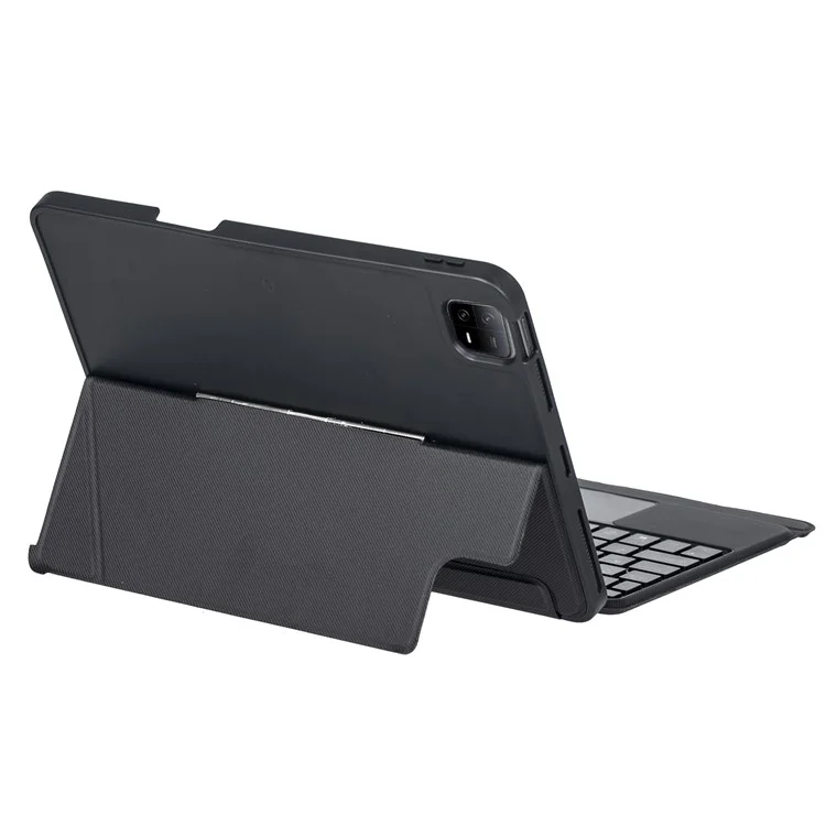 T0N7-AS for Xiaomi Pad 6 / Pad 6 Pro PU Leather Tablet Case  with Pencil Holder + Touchpad Detachable Backlit Bluetooth-compatible Keyboard