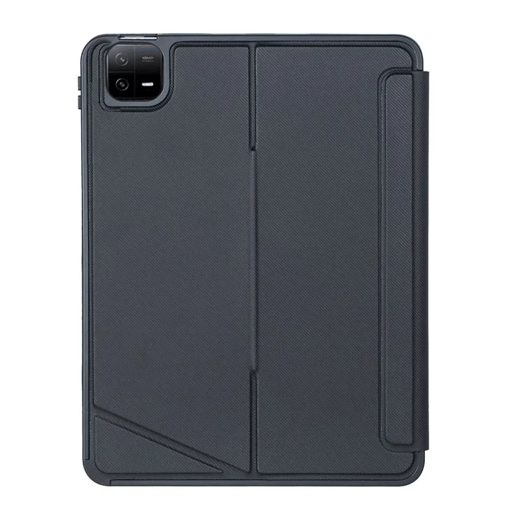 T0N7-AS for Xiaomi Pad 6 / Pad 6 Pro PU Leather Tablet Case  with Pencil Holder + Touchpad Detachable Backlit Bluetooth-compatible Keyboard
