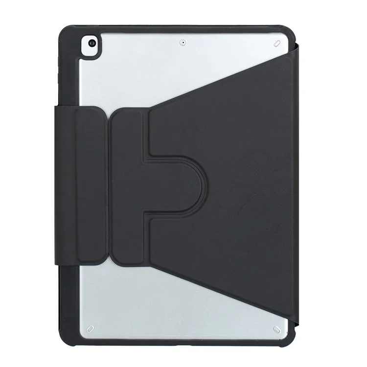 F10B Tablet Case for iPad (2025) / 10.9 (2022) PU Leather Wireless Bluetooth-Compatible Keyboard with Pencil Holder - Black