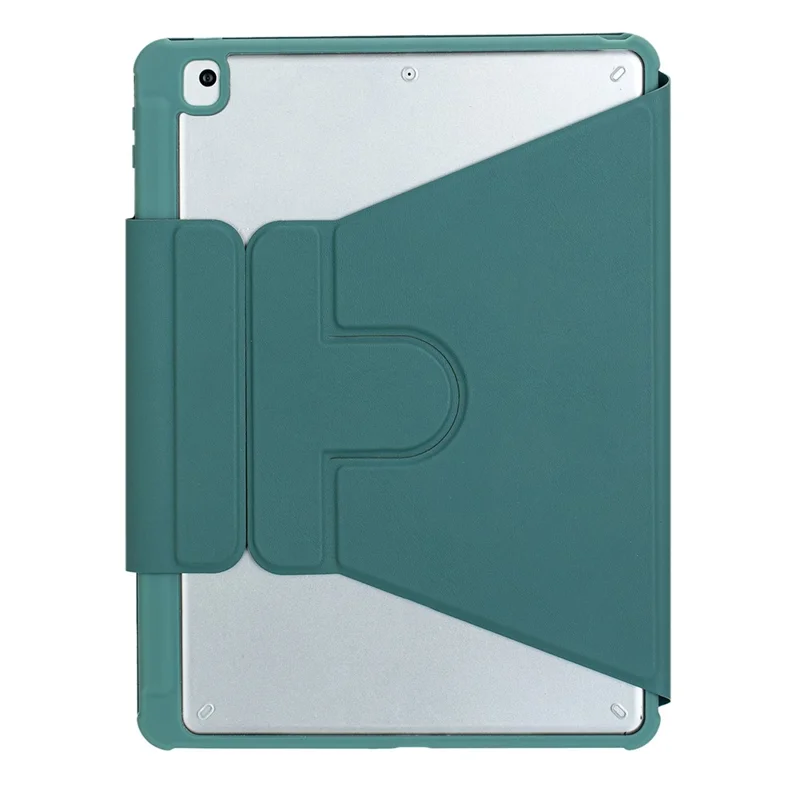 F10B Tablet Case for iPad (2025) / 10.9 (2022) PU Leather Wireless Bluetooth-Compatible Keyboard with Pencil Holder - Midnight Green